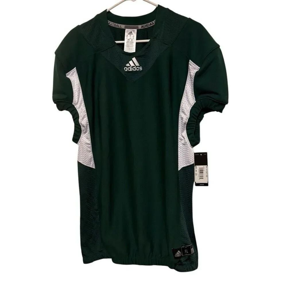 Adidas Football Size XL Green & White TechFit Hyped Jersey *New*